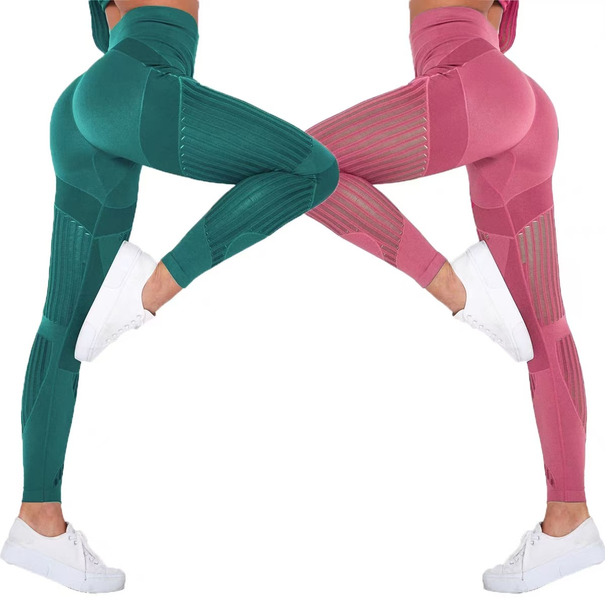 Honey桃 hueco transpirable correr ejercicio fitness yoga conjunto nuevo ajustado yoga absorbiente pantalones de mangas largas para mujeres