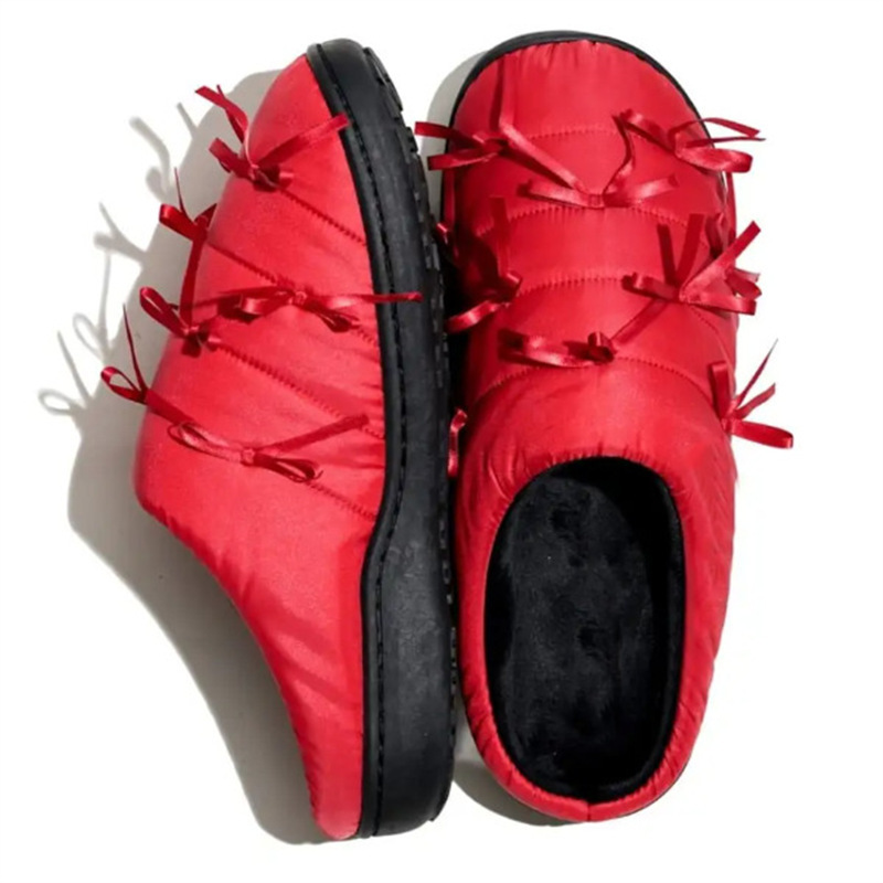 Slippers Subu Bow Amazon E-Commerce Cross-Border Quilted Cotton Sponge down Cloth Indoor Slippers Memory Slippers Subu Bow Amazon E-Commerce Cross-Border Quilted Cotton Sponge down Cloth Indoor Slippers Memory