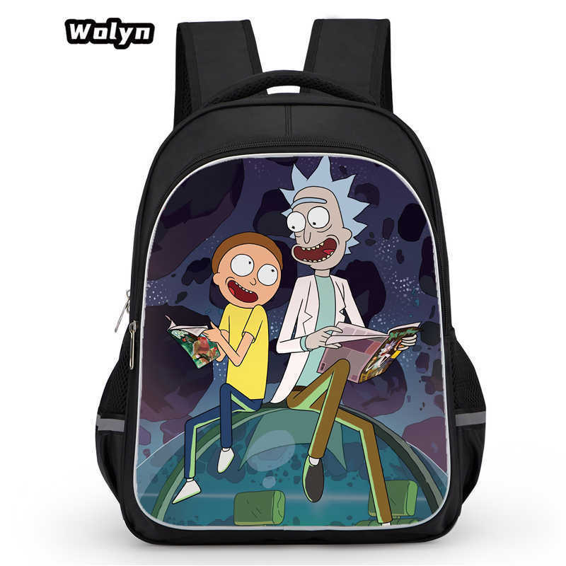 Rick and Morty Schoolbag Hd Waterproof Multifunctional Oxford Cross-Border Lightweight Backpack Manufacturer One Piece