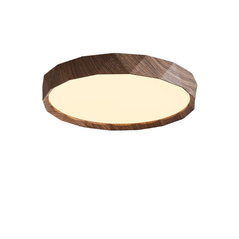 Luz de techo de madera de nuez estilo japonés LED lámpara de dormitorio de protección de ojos retro retro luces de sala de estudio de estilo medieval