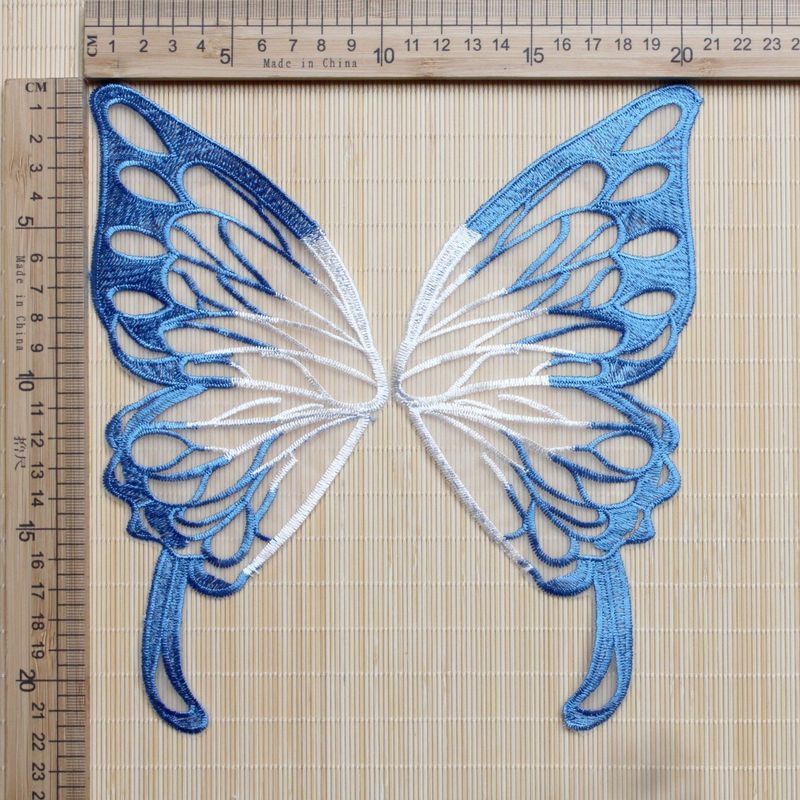 蝶レースの背中襟刺繍胸花ポリエステル刺繍下着レース襟花服装補助材料|undefined