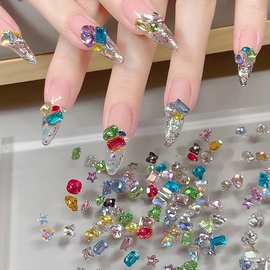 网红新款糖果汽水美甲堆钻彩色迷你成品堆钻球指甲装饰品小堆堆钻