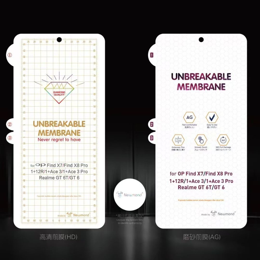 Suitable for Oppo Reno14Pro Diamond Film Invisible Hydrogel Film Find X8Pro Hydrogel Frosted Film Soft Film