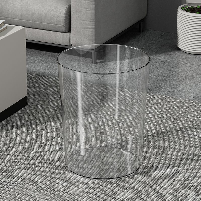 Light Luxury Transparent Extra-Large Trash Can for Bedroom, Large Capacity Household Simple Ins-Style Wastebasket for Living Room, Bathroom, Office