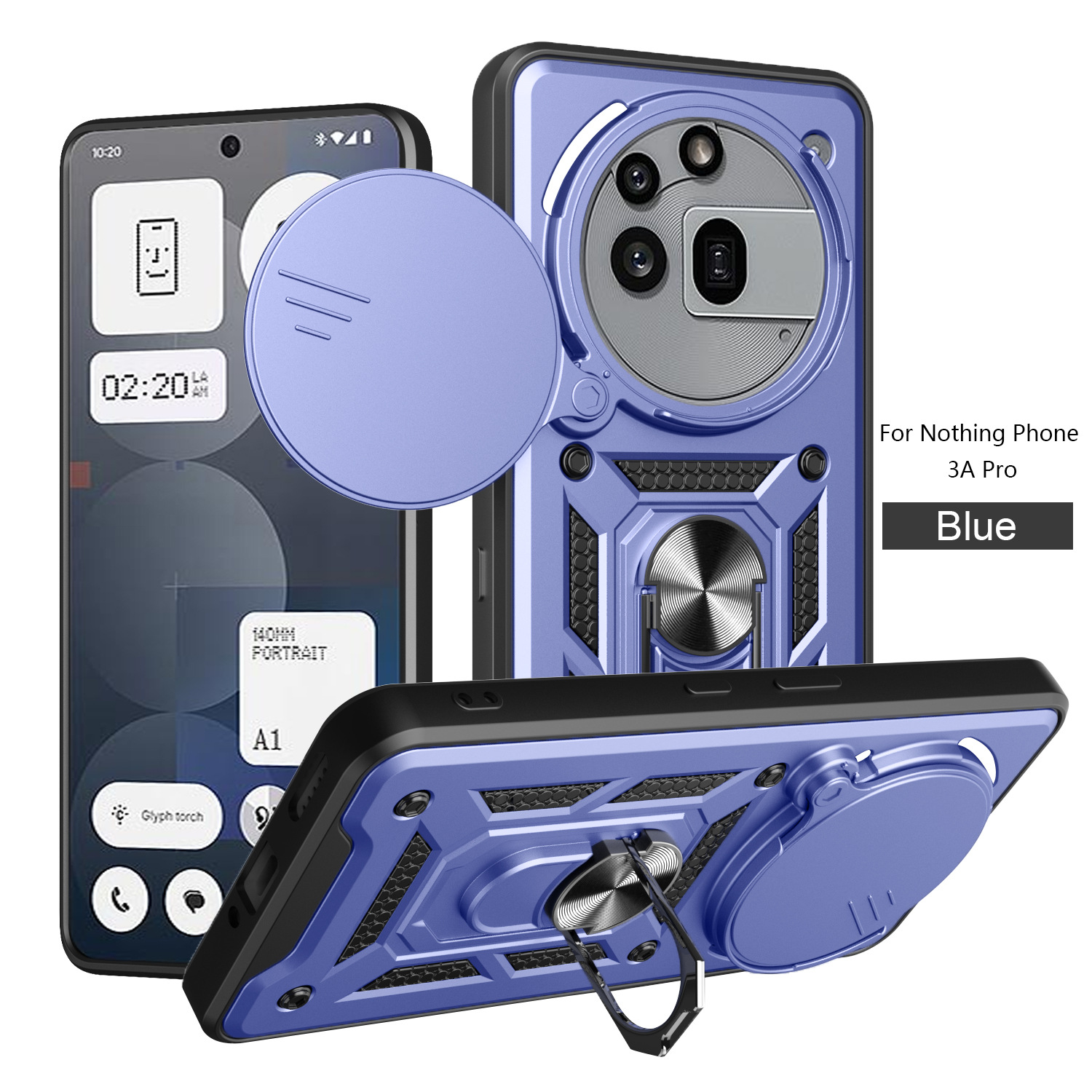 Ventana de empuje Shunjia Nothing Phone 3a Pro 5G funda para teléfono móvil TPU PC armadura cubierta protectora anticaída magnética image 9