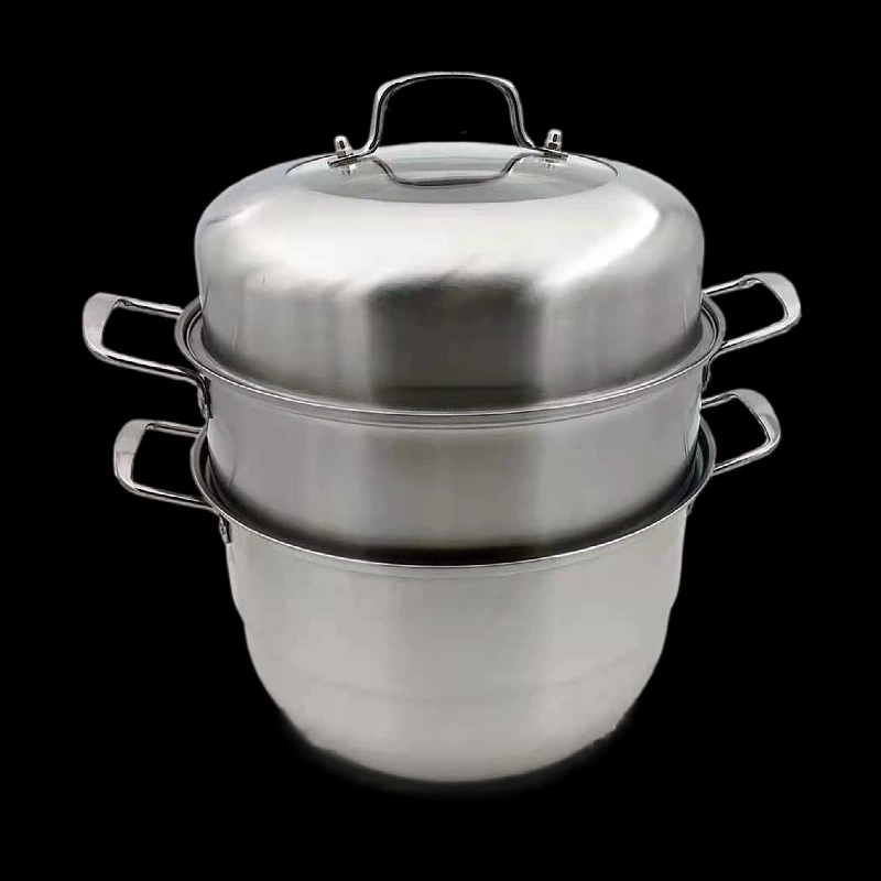 Трехслойная Пароварка из нержавеющей стали, многофункциональная Пароварка для супа, пароварка двойного назначения, двухслойная пароварка, суповая кастрюля, прямой подарок с фабрики оптом