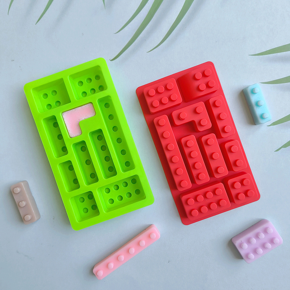 10 bloques de silicona molde de hielo molde de pastel creativo DIY dulces galletas molde de chocolate para hornear 709