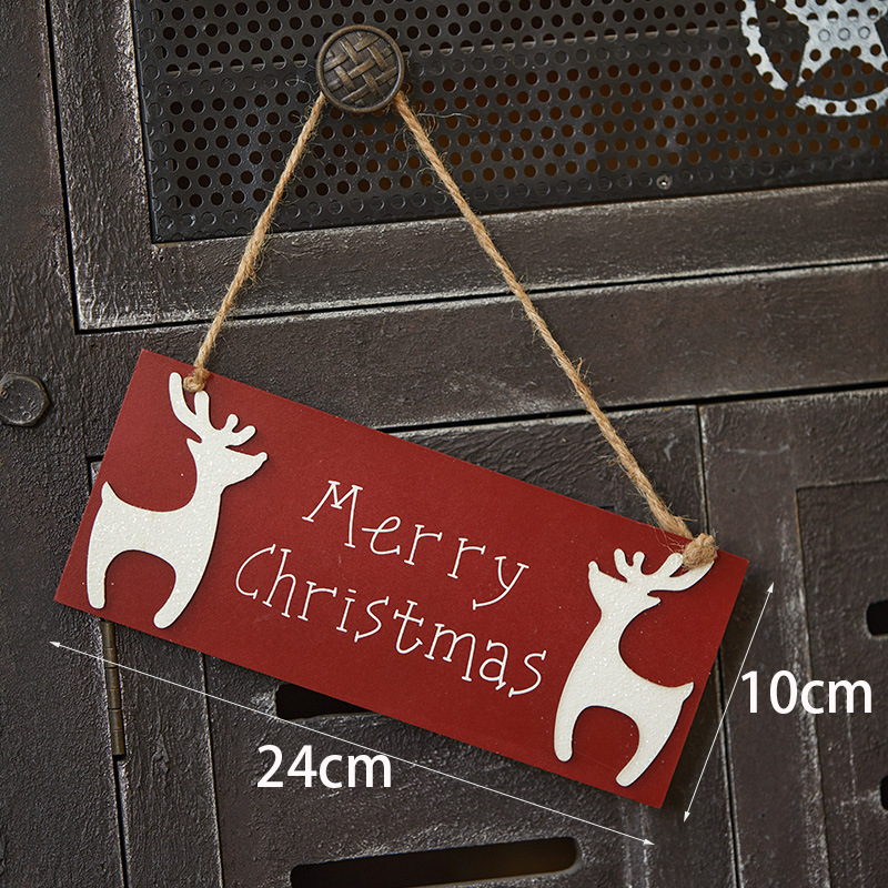 Buscando madera 18cm 21cm carta de Navidad decoración de Navidad Feliz Navidad color plateado placa