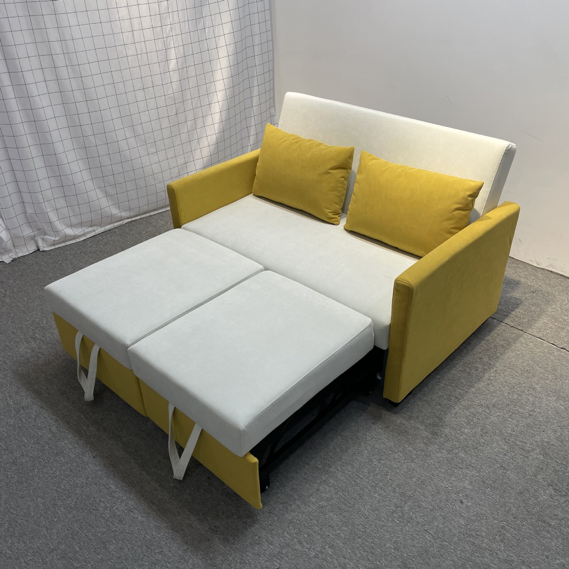 Sofá cama de seda multifuncional de tecnología de casa pequeña anti-gato agarración apartamento de sala de estar plegable peinado