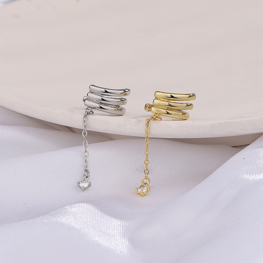 IG Style Simple Style Commute Geometric Copper Inlay Zircon Drop Earrings 1 Piece display picture 3