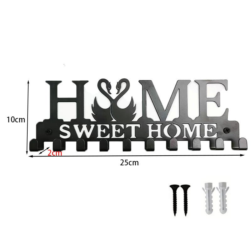跨境HOME钥匙挂架墙壁置物架金属艺术装饰挂钩keysholder衣帽玄关|undefined