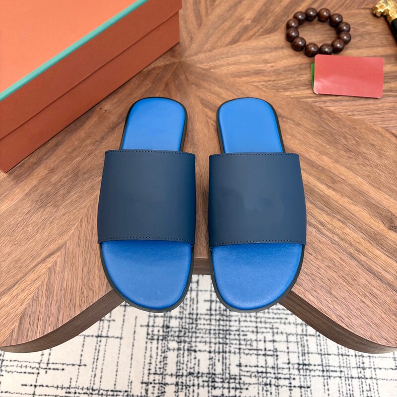 European Trendy Brand 2026 Summer New Style Slip-On Luxury Sheepskin Slippers for Men, Anti-Odor Genuine Leather Outdoor Sandals