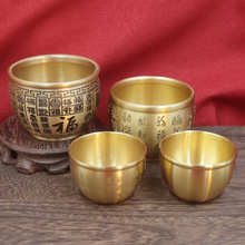 黄铜百福缸米缸聚宝盆摆件招财家居装饰办公室招财工艺品摆件批发