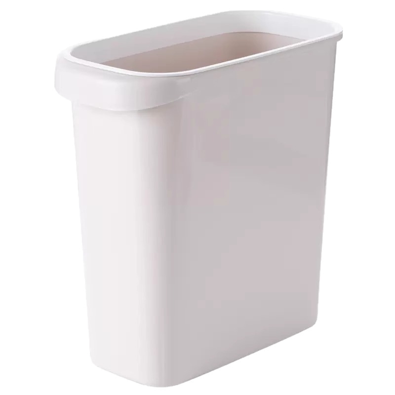 家庭用隙間ゴミ箱キッチンリビングルーム狭い隙間プラスチックバレルバスルーム蓋なし長方形トイレットペーパーバスケット|undefined