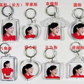 空白开盖塑料钥匙扣亚克力钥匙扣文化景旅游区影楼通用可增加图片