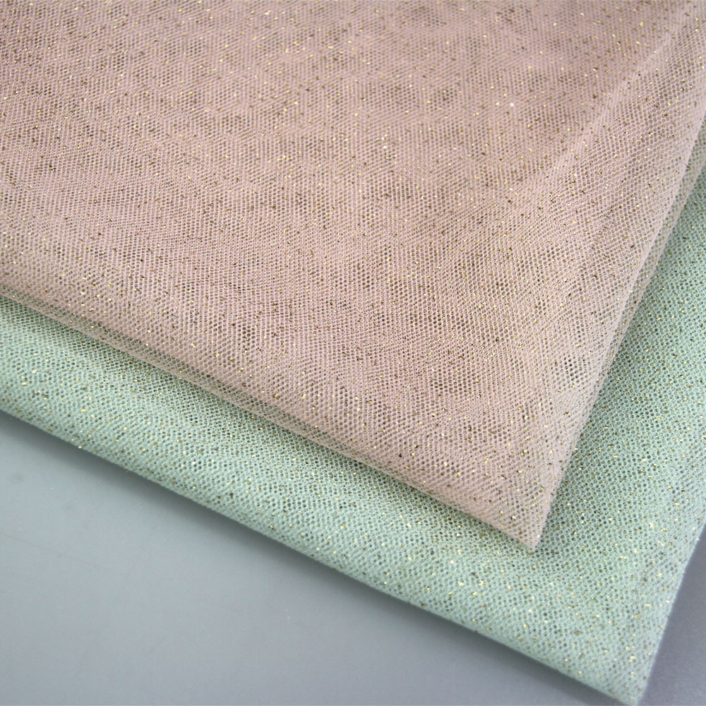 满版撒粗金粉裙摆婚纱网 蓬蓬裙亮晶晶工艺品布料网布面料