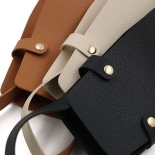 New Business Light Luxury Leather Portable Wine Storage Bag Portable Champagne Gift Bag in stock Simple Portable