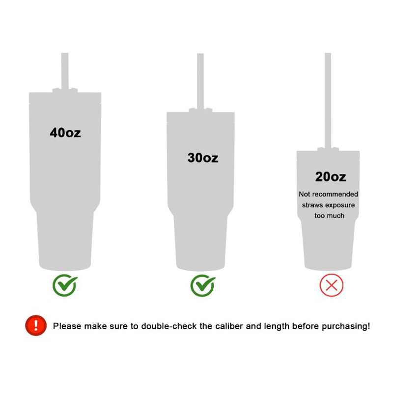 Cross-border Stanley Adventure ventosa paja taza de viaje 30cm paja 6 pack adecuado para 40oz