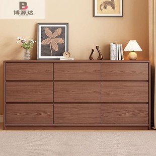 Simple Solid Wood Drawer Cabinet American Style Living Room TV Cabinet Bedroom Storage Cabinet Bedside Drawer Five Drawer Nine Drawer Cabinet