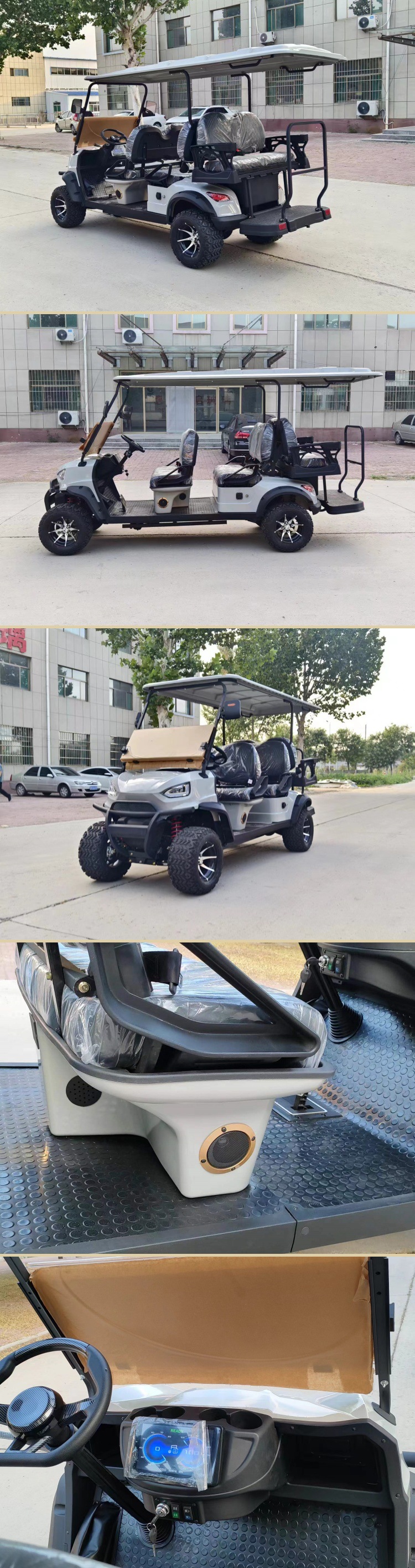 Electric golf cart, four-wheel, 2-seater, 4-seater, 6-seater, for export, hotel reception, shuttle, sightseeing, and transportation