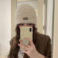 INS风韩范秋冬季帽子针织毛线帽多色刺绣字母简约百搭保暖冷帽潮