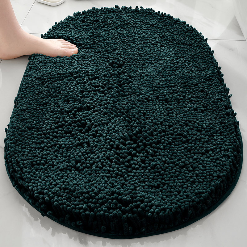 TEMU venta caliente esterillas de piso de cheneil de espesamiento alfombra de absorción de agua fuerte alfombra de puerta antideslizante inodoro alfombra de cama cama image 28