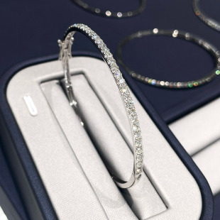 18K Gold Bracelet Artificial Cultivation Diamond Color Gold Bracelet Women's 1 karat Rai Diamond Bracelet Platinum Bracelet Cross-border Direct Selling