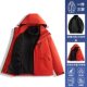 JEPE Purple Charge Clothes Three-in-One Women's Spring Autumn Winter Down fleece-lined Thickened Waterproof Printed LOGO Work Clothes