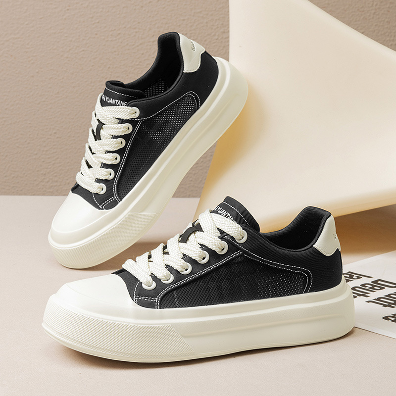 Men's Shoes 2026 New Summer Mesh Breathable Casual Shoes Lightweight Comfortable Soft-Soled Sneakers Trendy Thick-Soled Canvas Shoes
