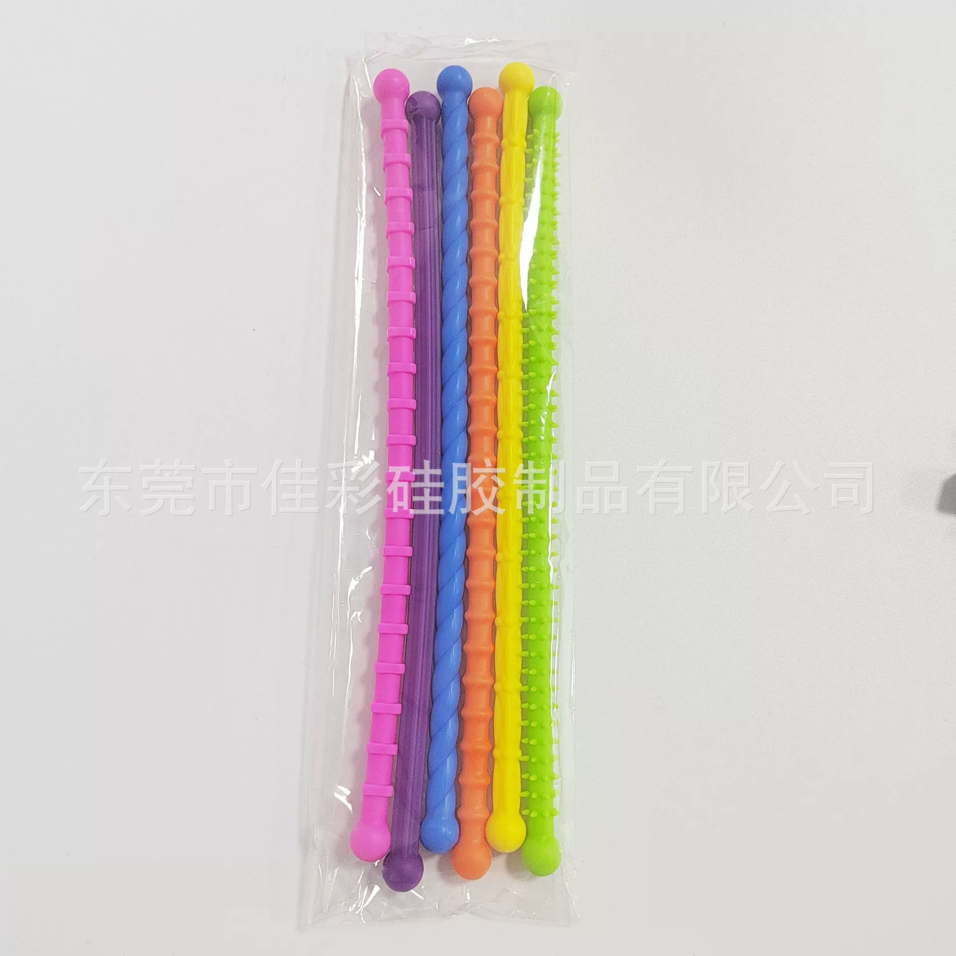 Сенсорные игрушки-банджи 6 штук Насыщенные текстурированные сенсорные игрушки-успокающие тревел-игрушки