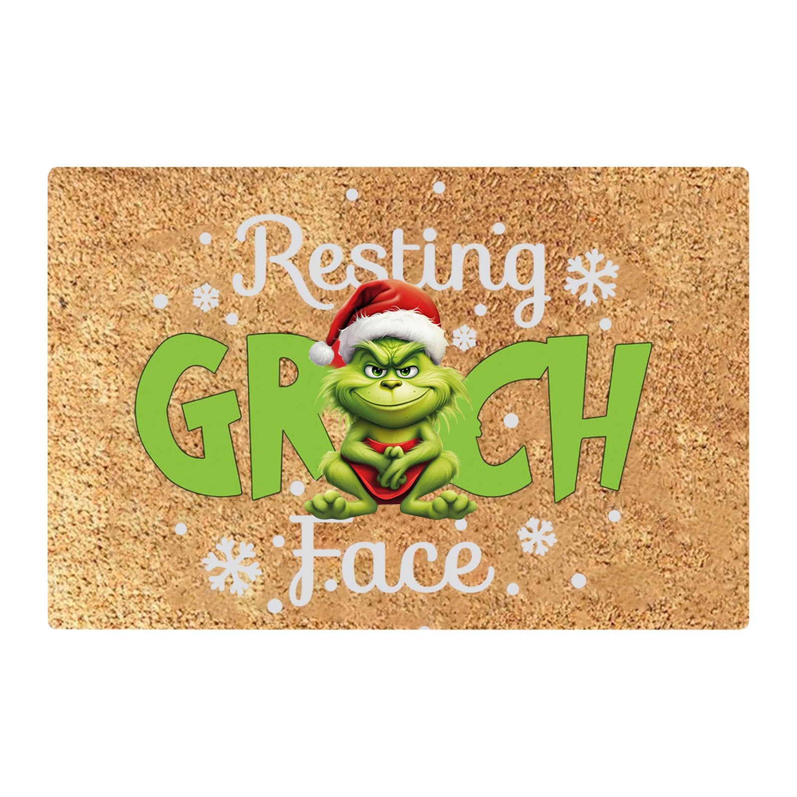 En stock Grinch alfombra del piso transfronterizo alfombra de Navidad alfombra de puerta de vacaciones verde payaso alfombra del piso