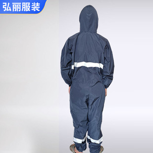 Dust-proof spray-painted one-piece protective clothing workshop oil-proof rock wool split anti-epidemic work clothing sandblasting one-piece protective clothing