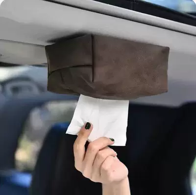 Holder for Car Sunroof, Tissue Storage – Car tissue box/set - coffee-color