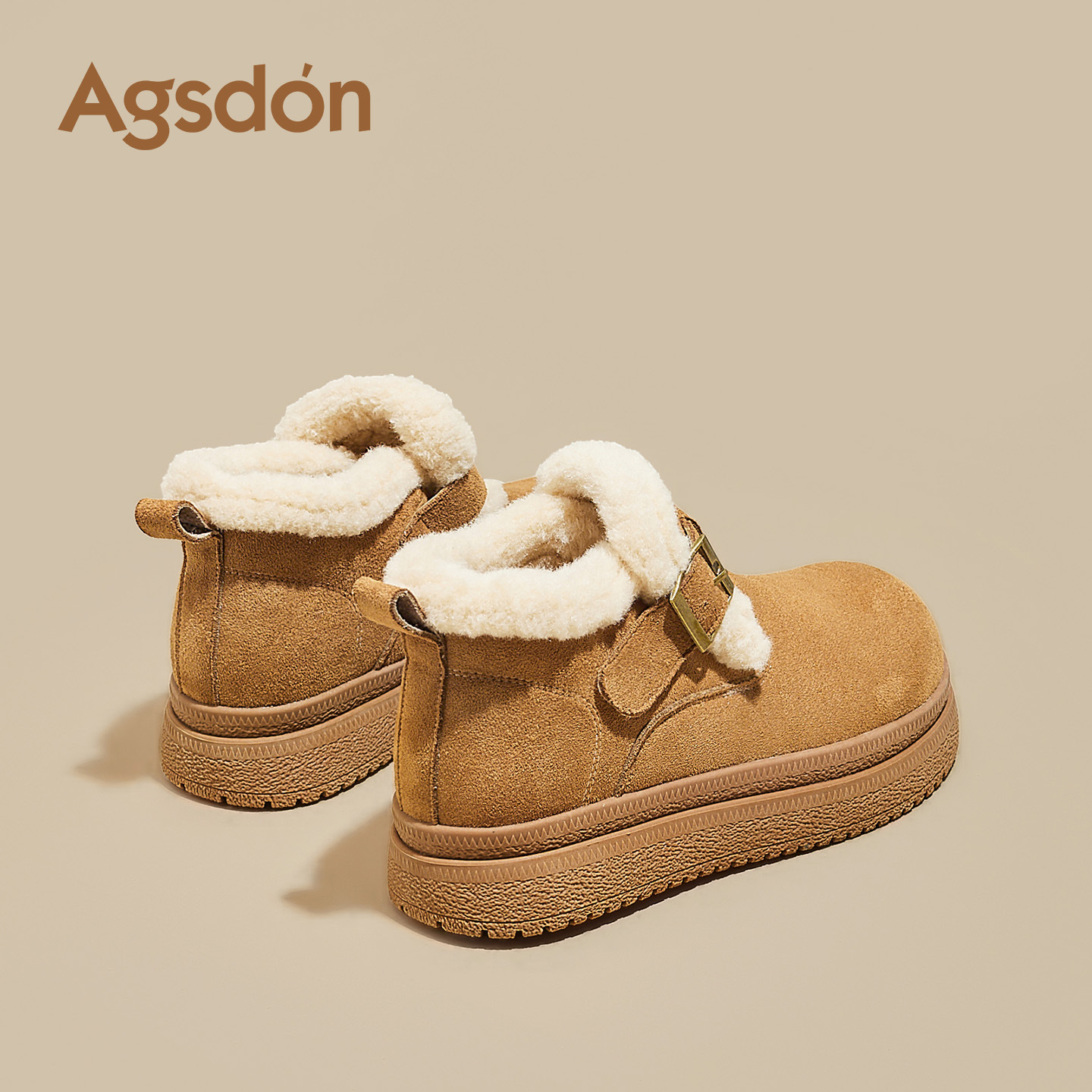 Botas de nieve de fondo grueso para mujeres 2025 nuevos zapatos de algodón de invierno con un pedazo de botas cortas de Burken incluidas