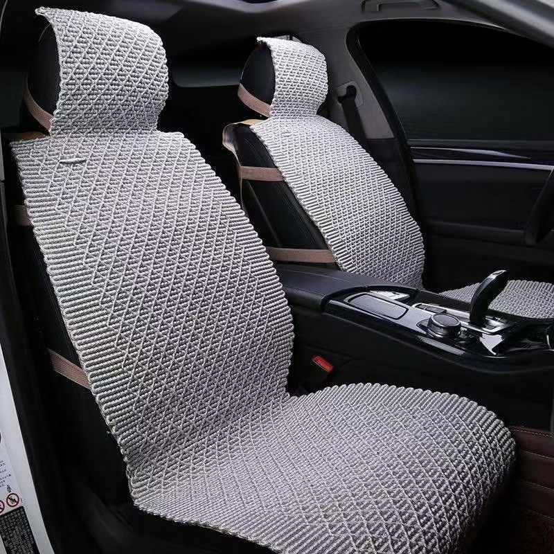 Summer car seat cushion, single seat, hand-woven ice silk seat cushion, linen all-season cushion, wholesale cross-border