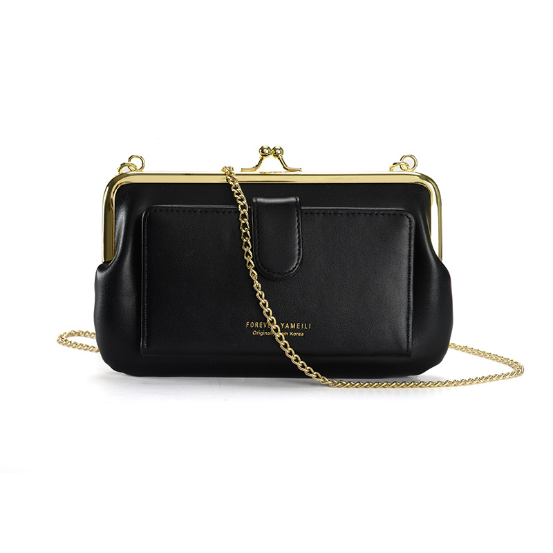 2024 nueva bolsa de hombro de una sola mujer bolso de cadena bolso multifuncional tarjeta de bolso de teléfono móvil bolso de marco de clip de billetes