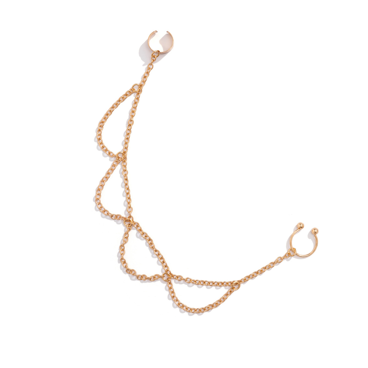 Retro Geometric Imitation Pearl Iron Plating Nose Ring