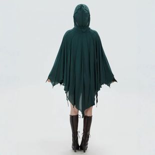 Amazon foreign trade European and American shawl hooded fashion cape bat cape thin breathable outer shirt cross-border hair generation