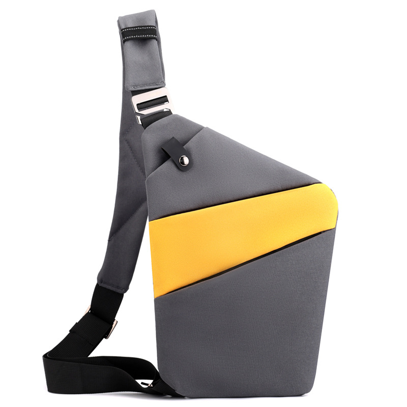 Deep gray with yellow left shoulder