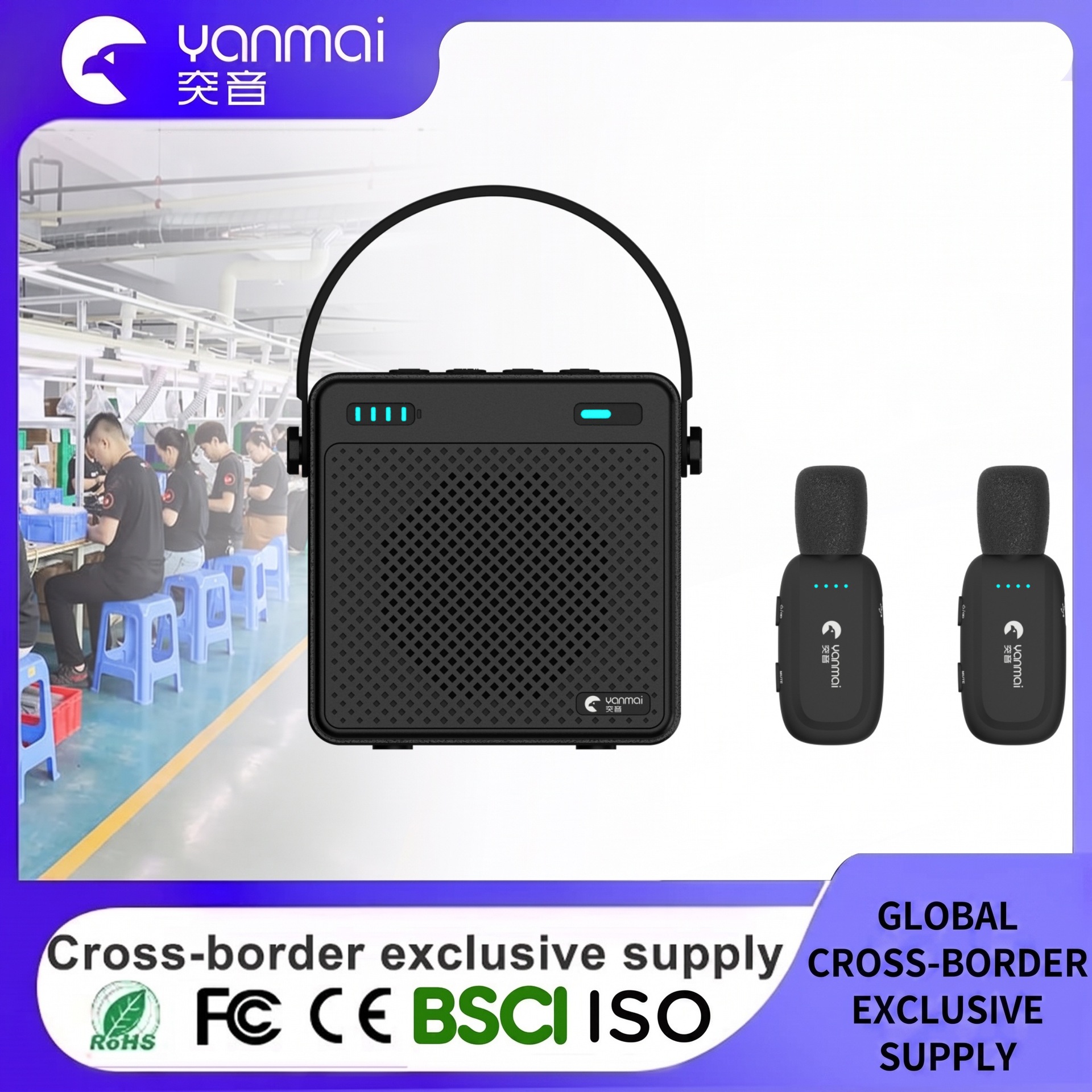 New model teacher Bluetooth 2.4G wireless voice amplifier for lectures, clip-on type, 30W high power K6
