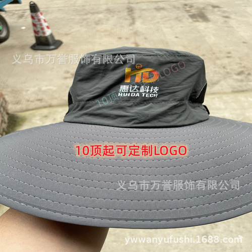 Sun Protection Fishing Hat for Men - Summer Outdoor Wide Brim Ventilated Sun Hat with Mosquito Repellent Scarf - Tea Picking Fisherman Hat
