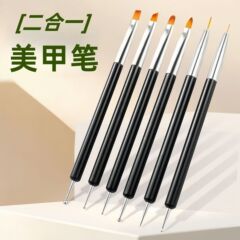 国境を越えた工場卸売プラスチックロッドデュアル目的ペンポイントフラワーニードルプルライン塗装ゲル多機能ネイルアートペンセット