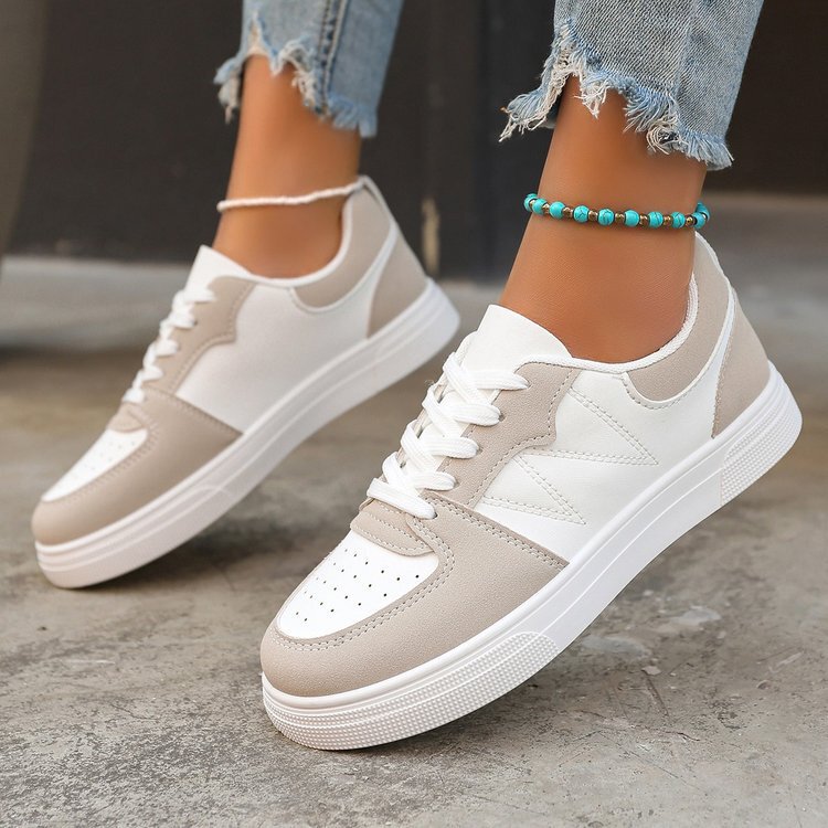 2025 Spring New Girl's Trendy All-match Niche Casual Sneakers Sneakers Women's Thick-soled White Shoes Student Shoes