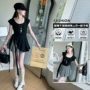 格子女童女孩不规则套装