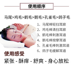 Factory wholesale ear-cleaning tools: silver needle, horsehair, goose feather, and chicken feather ear picks—perfect for ear care and grooming.