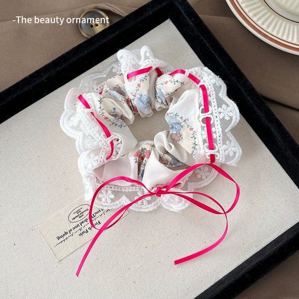 Ballet Rose Ribbon Hair Tie
