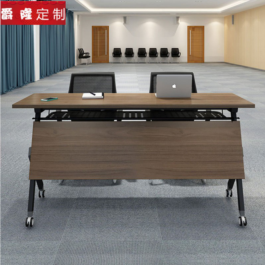 Mesa de conferencia plegable mesa de capacitación personal mesa de oficina combinación de escritorio y silla doble costura móvil simple escritorio largo escritorio