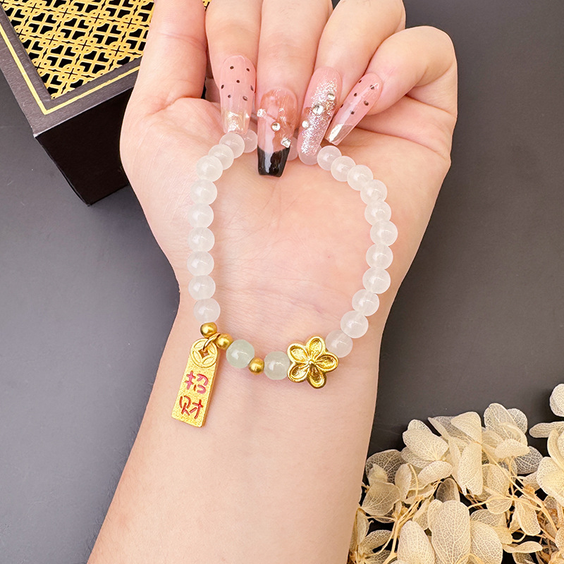 Vietnam Shajin nuevo estilo chino Nafu flores imitación de perlas y pulseras de jade Tian nicho exquisitos fabricantes de regalos de mujeres al por mayor