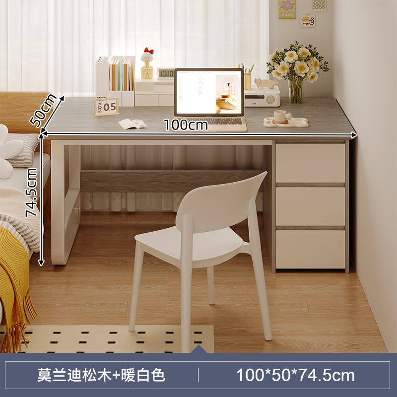 Escritorio para el hogar, simple y moderno, escritorio simple junto a la cama, escritorio de estudio para el hogar para estudiantes, combinación de mesa y silla para computadora de escritorio