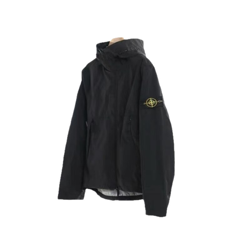 跨境StoneIslan冲锋衣岛石头3L-TC材质防水夹克外套嘻哈连帽|undefined